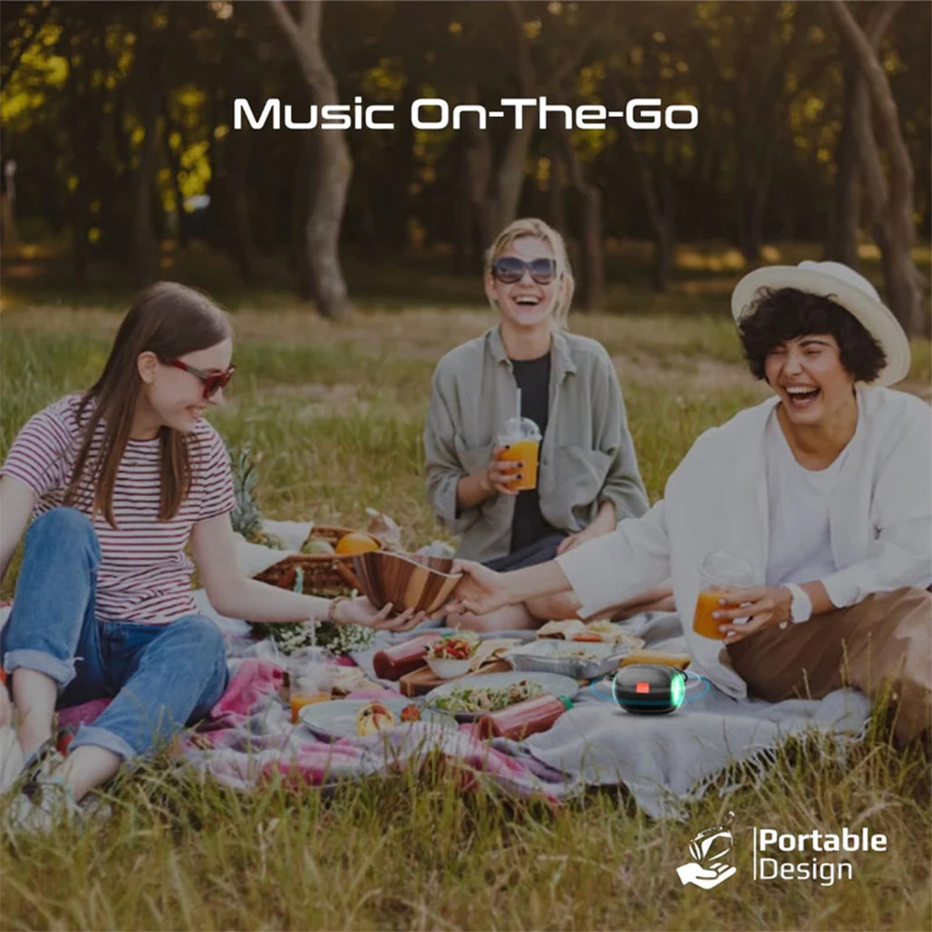 A Photo Of Promate Capsule-3 LumiFlux - Wireless Speaker - Black