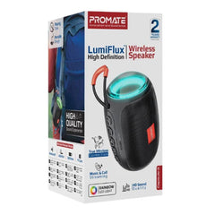 A Photo Of Promate Capsule-3 LumiFlux - Wireless Speaker - Black