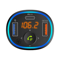 Green Lion Wireless Hands-Free Car Kit with Built-In FM Transmitter ( QC3.0 + PD 20W ) 38W