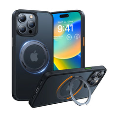 A Photo Of Torras Ostand R iPhone 15 Pro Max Case with 360° Rotating Stand & MagSafe | Military-Grade Protection