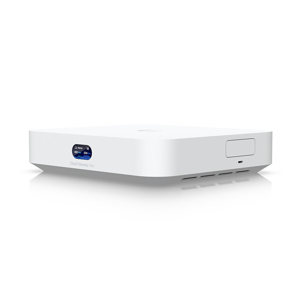 A Photo Of Ubiquiti UniFi Cloud Gateway Max - Compact 2.5 G Cloud Gateway with NVMe, Multi-WAN & Enterprise Security