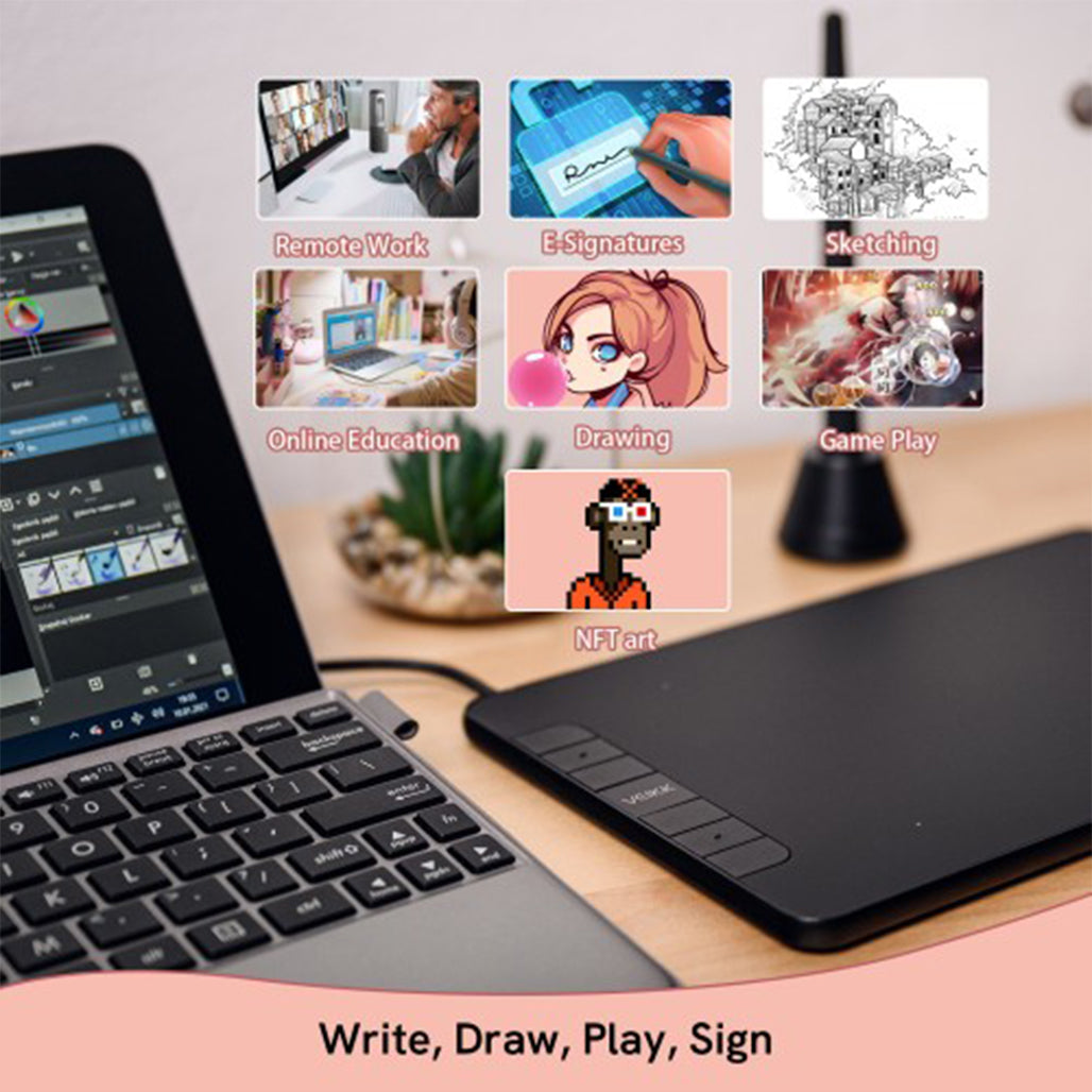 A Photo Of VEIKK VK640 Drawing Tablet – Portable, Precise, and Perfect for Digital Creativity