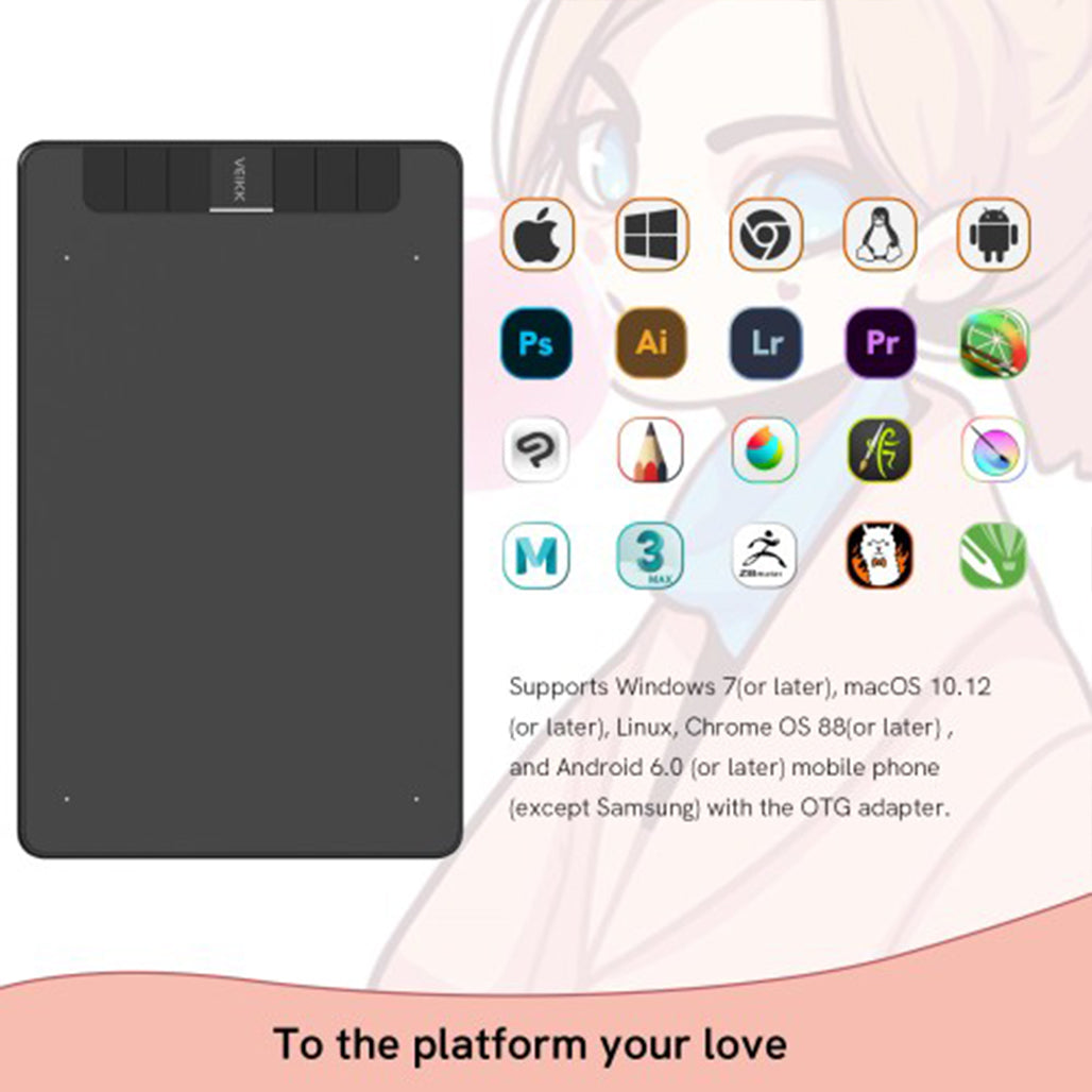 A Photo Of VEIKK VK640 Drawing Tablet – Portable, Precise, and Perfect for Digital Creativity