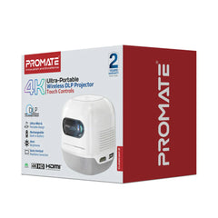 A Photo Of Promate Ultra-Portable 4K Wireless DLP Projector with touch controls
