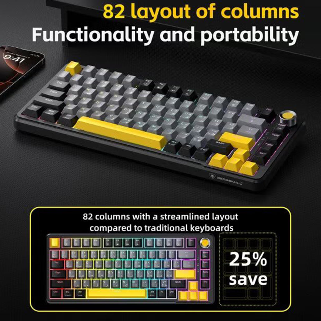 A Photo Of Deadskull Invictus DS-MK088pro Mechanical Gaming Keyboard