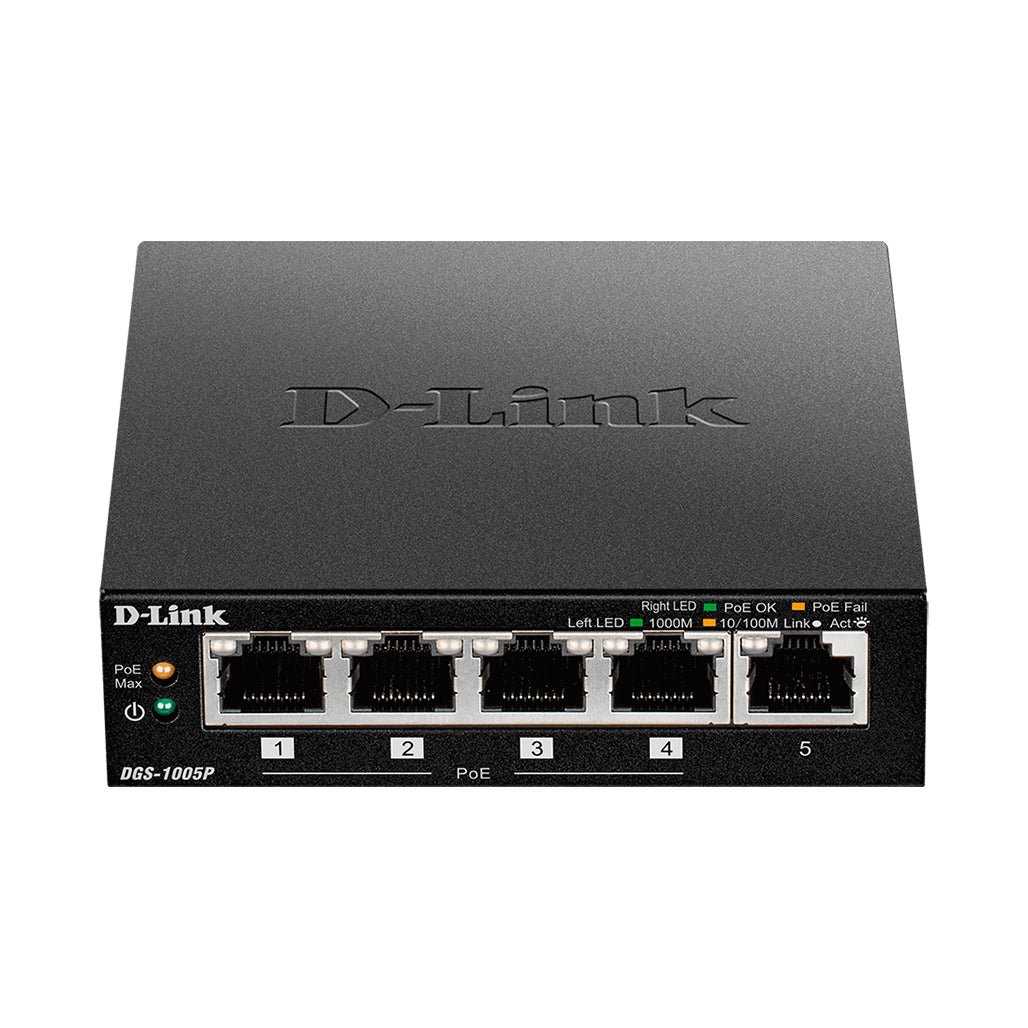 A Photo Of D-Link 5-Port Gigabit Unmanaged PoE Switch - DGS-1005P