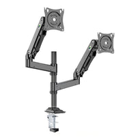 Kaloc DH200B Adjustable Dual Monitor Arm with Gas Spring Technology – Fits Screens 17" to 35"
