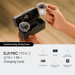 A Photo Of DJI Mic Mini 2 (2 TX + 1 RX + Charging Case)