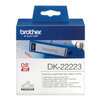 Brother DK-22223 original continuous label roll - black on white, 50mm wide