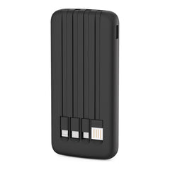 A Photo Of Philips DLP7710 Wired 10000mAh Power Bank with Built-In Lightning, USB-C & Micro USB Cables
