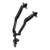 Kaloc DS902 Adjustable Dual Monitor Arm with Internal Gas Spring – Supports 17" to 32" Screens, Easy Adjustment for Comfort and Organization