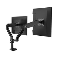 Kaloc DS902 Adjustable Dual Monitor Arm with Internal Gas Spring – Supports 17" to 32" Screens, Easy Adjustment for Comfort and Organization