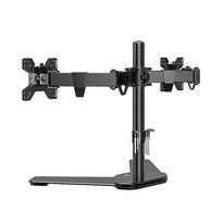 KALOC DW220T Adjustable Horizontal Dual Monitor Arm for 17-27 Inch Screens | Cable Management, 360° Rotation, Height Adjustable