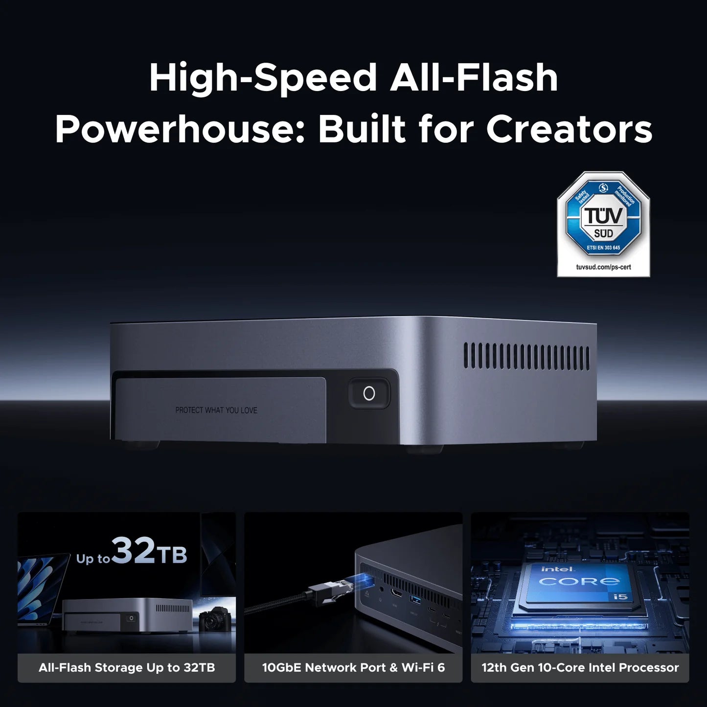 A Photo Of UGREEN NASync DXP480T Plus All-Flash NAS – Core i5-1235U - 4-Bay