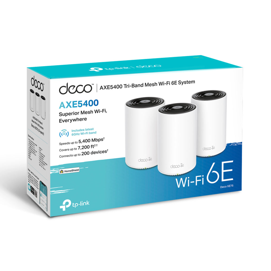 A Photo Of TP-Link Deco XE75 - AXE5400 Tri-Band Mesh Wi-Fi 6E System