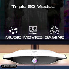 A Photo Of Promate Delta-X - 20W BassBoost™ Quad Speaker Wireless RGB Soundbar