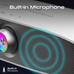 A Photo Of Promate Delta-X - 20W BassBoost™ Quad Speaker Wireless RGB Soundbar