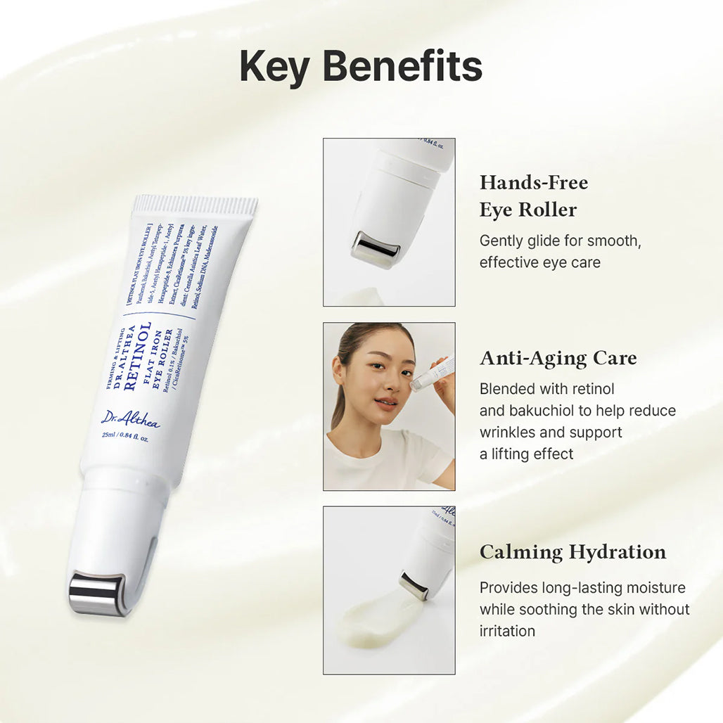 A Photo Of Dr. Althea Retinol Flat Iron Eye Roller