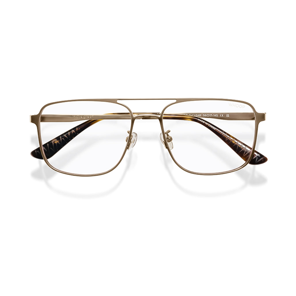 A Photo Of WHOOP Blue Light Glasses Drift Light Gold with All-Day Lenses