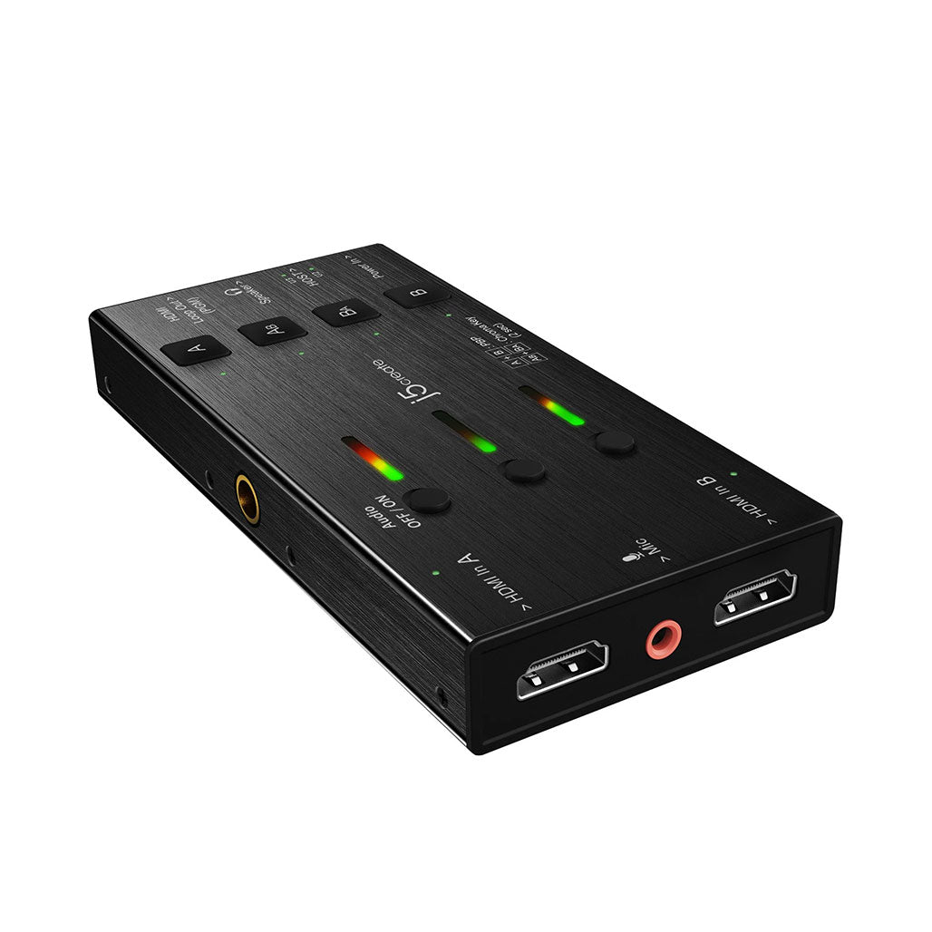 A Photo Of J5Create Dual HDMI™ Video Capture with Power Delivery 60W – JVA06 | 1080p Video Capture and Streaming Device