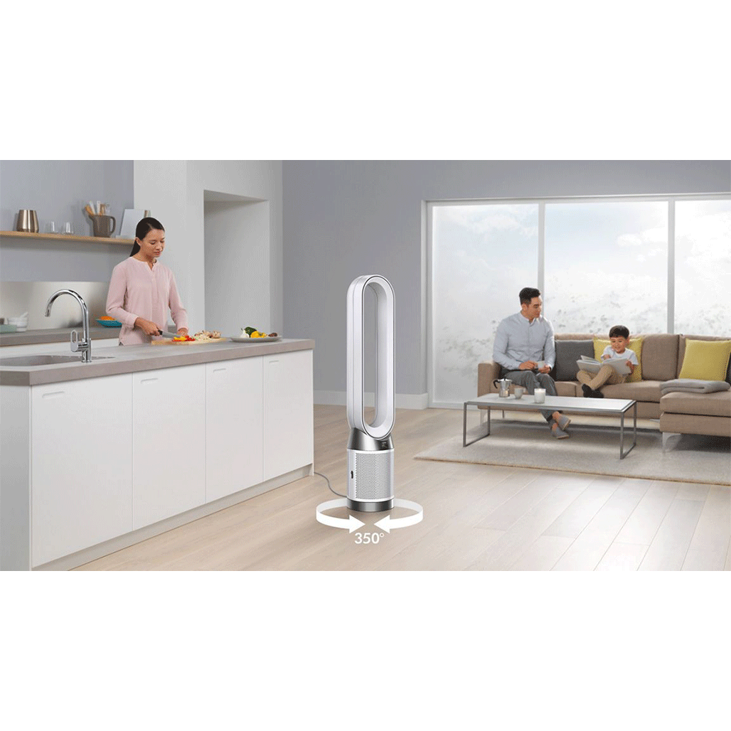 A Photo Of Dyson Purifier Cool Gen1 TP10 Air Purifying Fan with HEPA Filtration - White | Whole Room Cooling and Purification