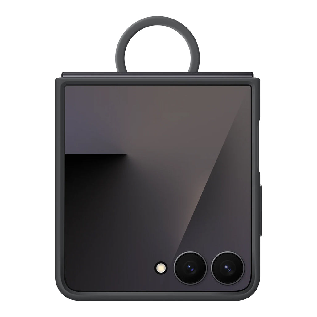 A Photo Of Samsung Galaxy Z Flip7 Silicone Ring Case - Black - EF-PF766TBEGUS