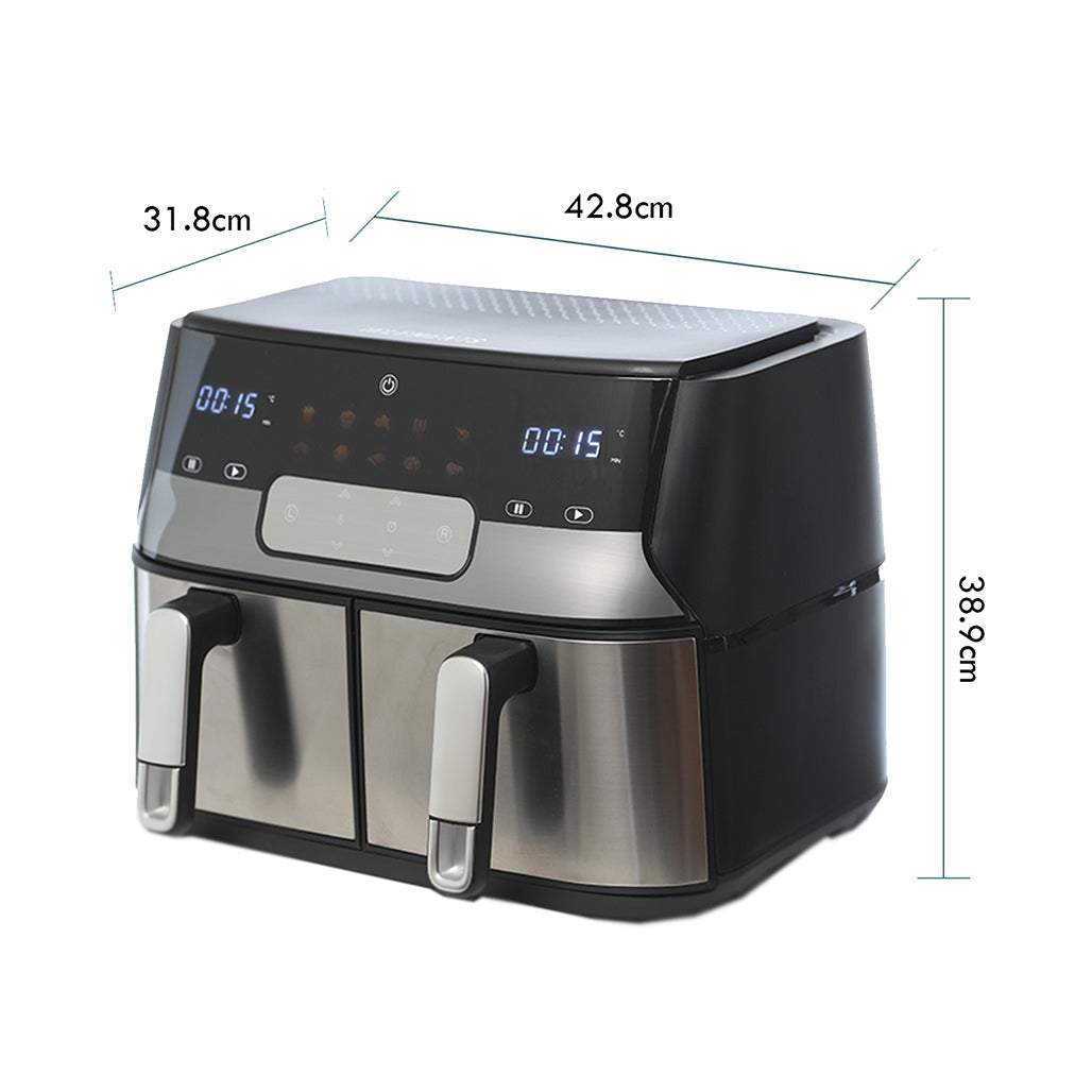 A Photo Of KB Elements ELK90FD2 - Dual Basket Digital Air Fryer 9L