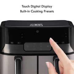 A Photo Of KB Elements ELK90FD2 - Dual Basket Digital Air Fryer 9L