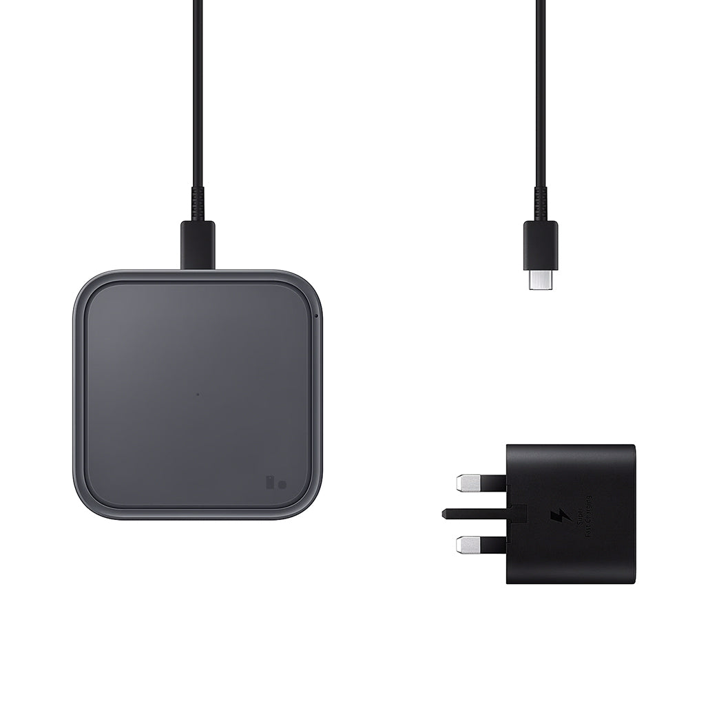 A Photo Of Samsung 15W Wireless Charger Pad P2400 with TA – Fast Charging Pad with Built-In Cooling, LED Indicator, and Galaxy & iPhone Compatibility