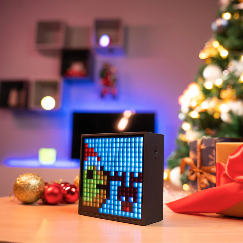 A Photo Of Divoom Timebox-Evo Pixel Art - Bluetooth Speaker with 16x16 DIY LED Display