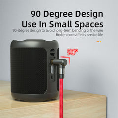 A Photo Of Essager AUX 3.5mm Audio Jack HiFi Elbow Adapter Cable 1.5M - EYP35-WTA01