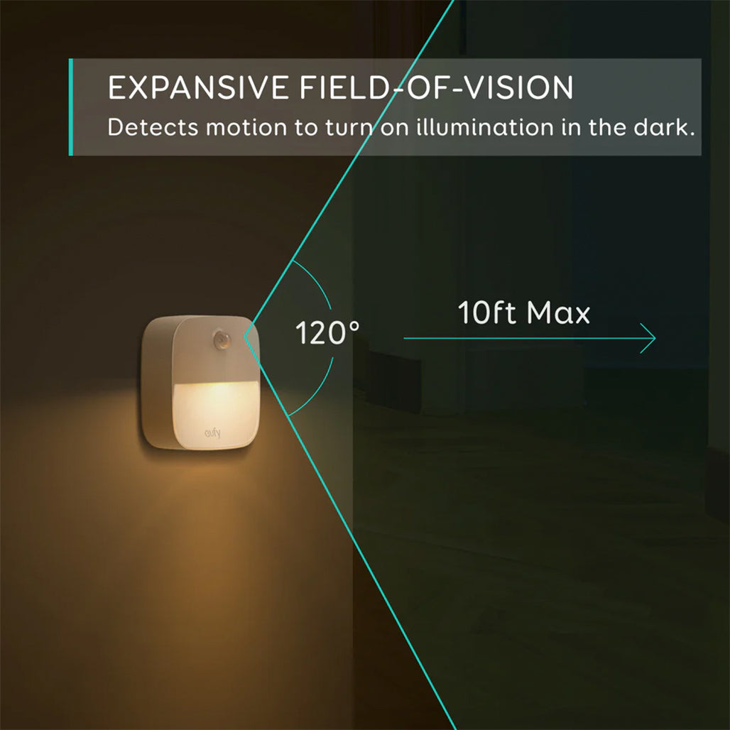 A Photo Of Eufy Lumi Stick-On Motion Sensor Night Light – Battery-Powered LED with Auto Illumination for Hallways, Bedrooms, and Stairs