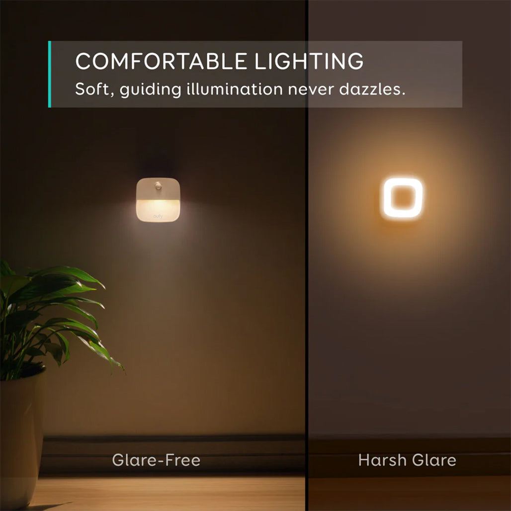 A Photo Of Eufy Lumi Stick-On Motion Sensor Night Light – Battery-Powered LED with Auto Illumination for Hallways, Bedrooms, and Stairs