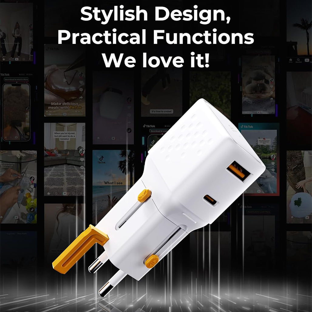 A Photo Of Voltme VITO Go EzTravel 35W GaN III Dual-Port USB-C Fast Charger - Compact Travel Charger Plug