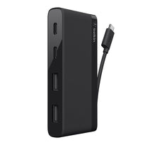 Belkin USB-C 4-Port Mini Hub – Compact USB-C and USB-A Expansion Adapter for Laptops