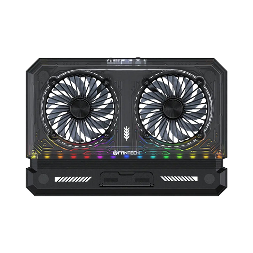 A Photo Of Fantech NC21 RGB Laptop Cooling Pad with Dual Large Fans