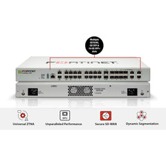 A Photo Of Fortinet FortiGate 100F Firewall Appliance | 22 GE RJ45 Ports, 4 SFP, 2 10G SFP+ Ports
