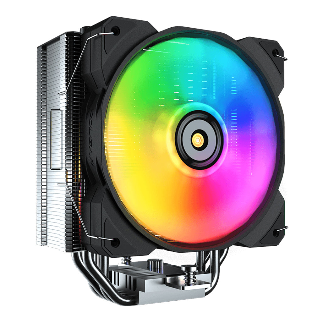 A Photo Of Cougar FORZA 50 - ARGB Premium Single Tower Air Cooler for AMD & Intel CPUs - Efficient & Quiet Cooling