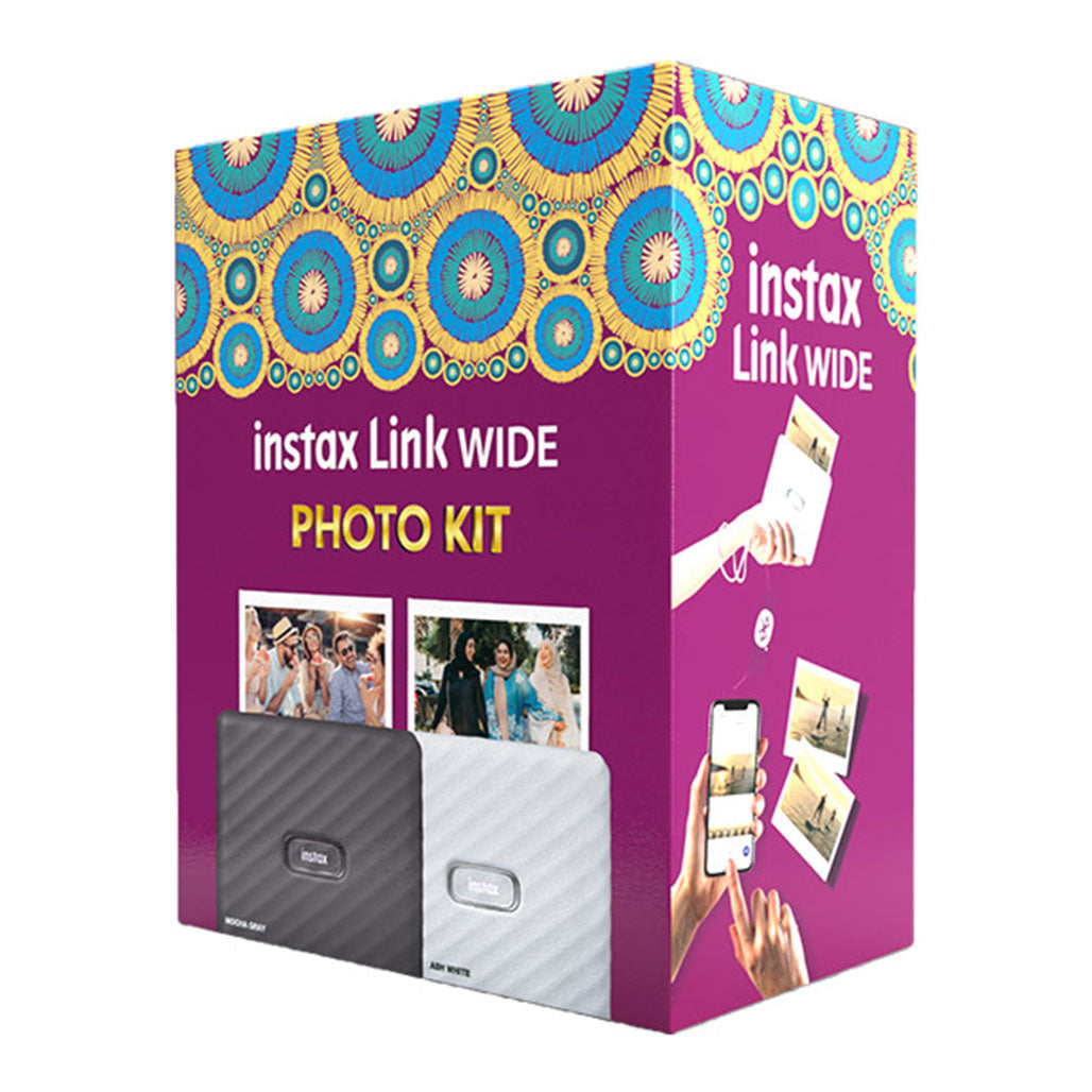 A Photo Of Fujifilm Instax Wide Link - Smartphone Printer Photo Kit – White