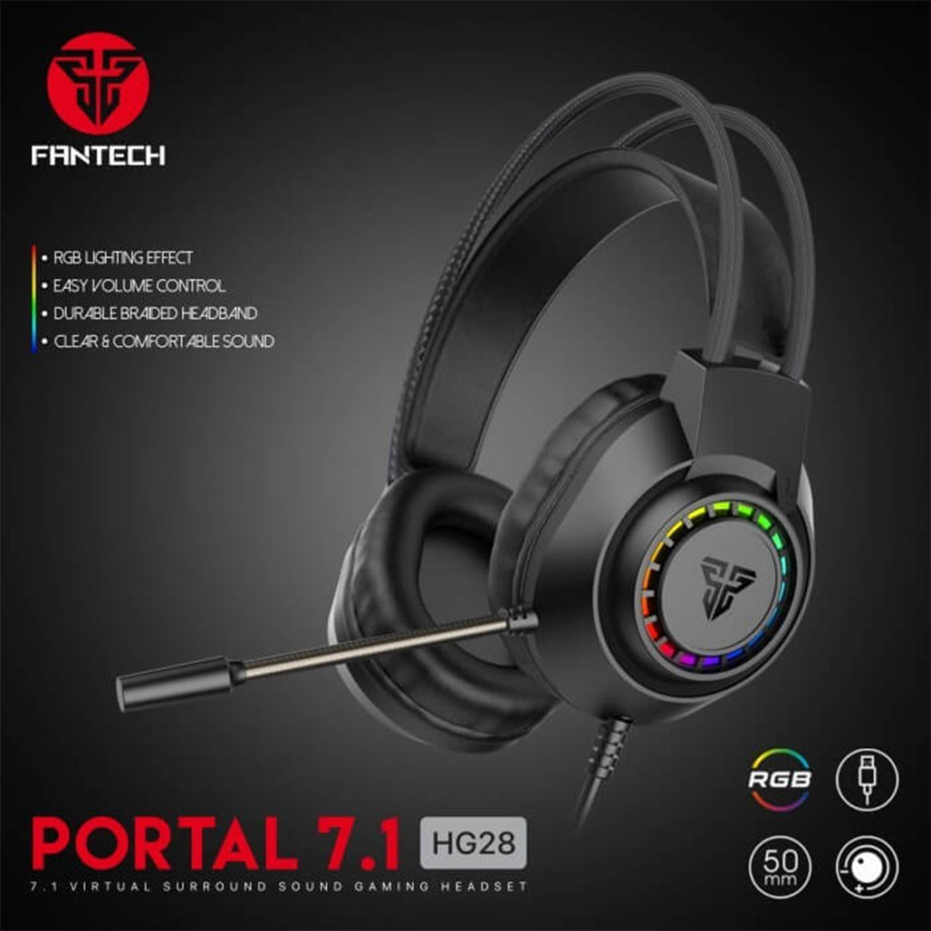A Photo Of Fantech HG28 Portal 7.1 - Gaming Headset with RGB Lighting