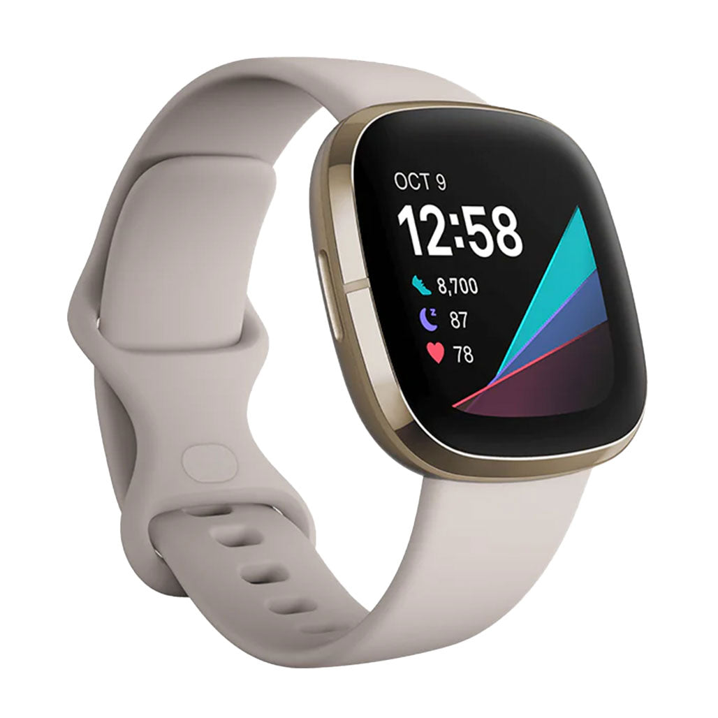 A Photo Of Fitbit Sense - Lunar White