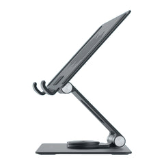 A Photo Of Momax Fold Stand Swivel Tablet Holder - 360° Rotatable with Ultra-Stable Design for 10.5 to 12.9-Inch Tablets