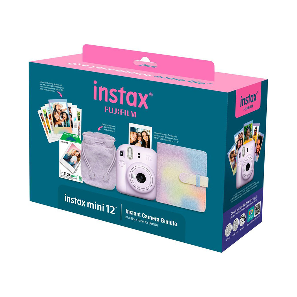 A Photo Of Fujifilm INSTAX MINI 12 Bundle – Instant Camera with Film, Photo Album & Accessories
