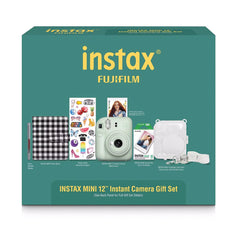 A Photo Of Fujifilm Instax Mini 12 Holiday Bundle - Instant Camera Gift Set - Mint Green