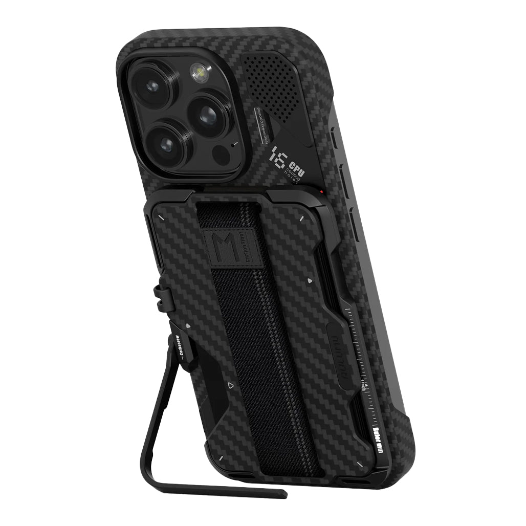 A Photo Of AULUMU G03 Multi-Tool Magnetic Metal Wallet | Carbon Fiber Cover | MagSafe