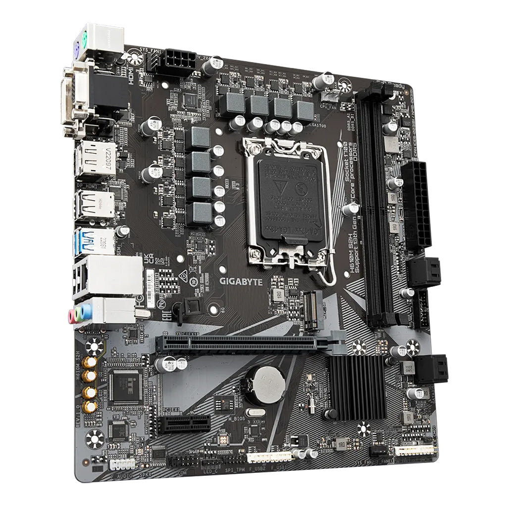 A Photo Of Gigabyte H610M S2H (rev. 1.0) Intel® H610 Motherboard – High-Performance Micro ATX Solution for 14th, 13th, and 12th Gen Intel® Processors
