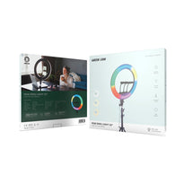 Green Lion 22" RGB Ring Light with Adjustable Tripod & Remote – Black | Professional LED Lighting for Content Creators
