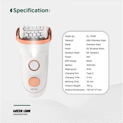 A Photo Of Green Lion 2 in 1 Epilator - Shave, Trim, Epilate