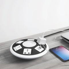 A Photo Of Green Lion 7-in-1 Power Socket with USB & Fast Charging – 2M Cable – White