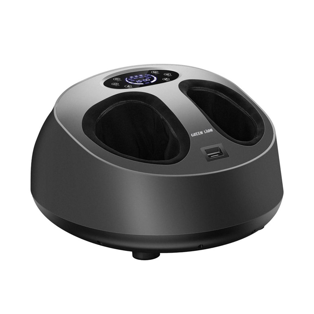 A Photo Of Green Lion AirFlex Foot Massager 50W - Black | Adjustable Intensity, Remote Control, and Air Compression